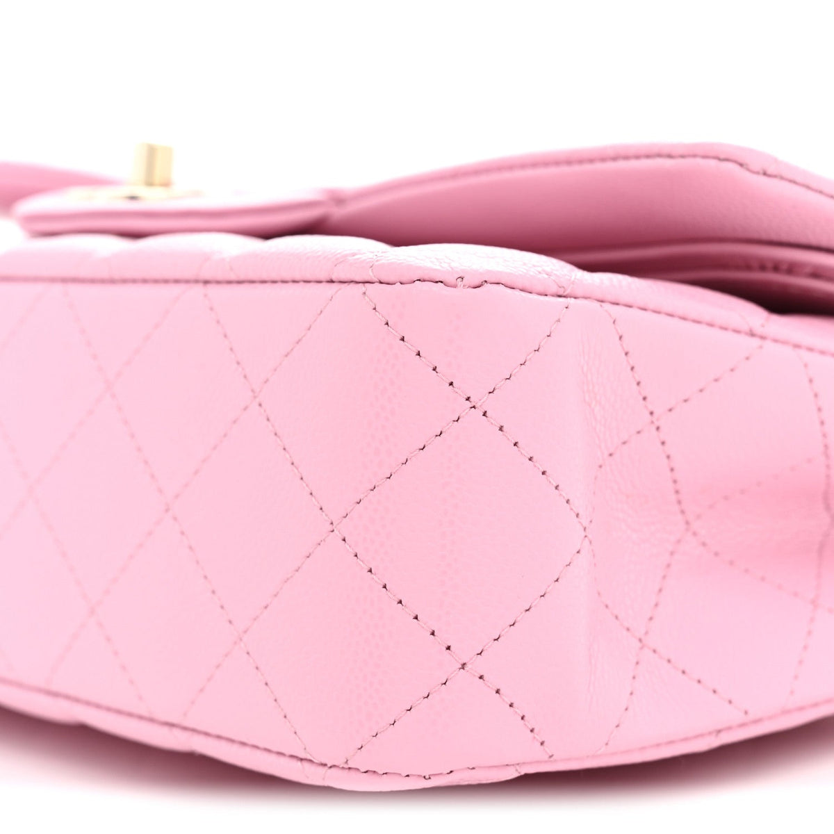 Caviar Quilted Medium Double Flap Light Pink At My store