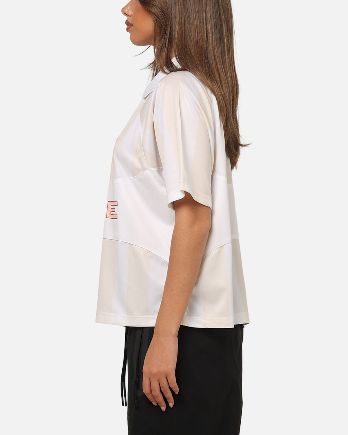 Top Seller Nike Women's Sportswear Street Oversized Striped Jersey Chalk/White