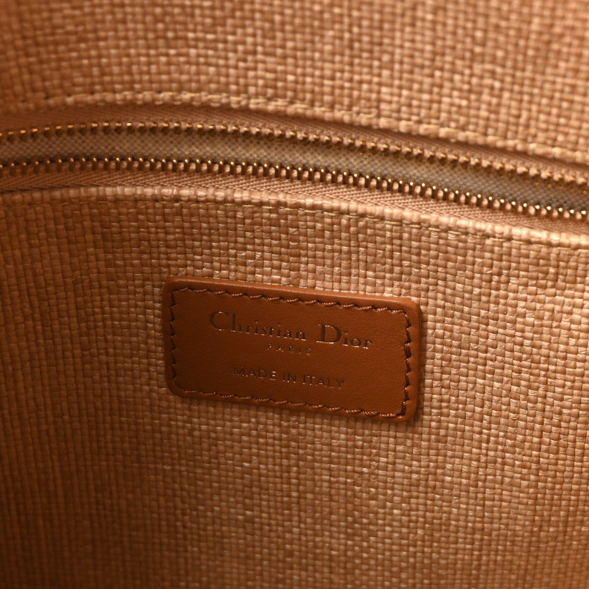 Raffia Macro Cannage Medium Book Tote Natural AT My store