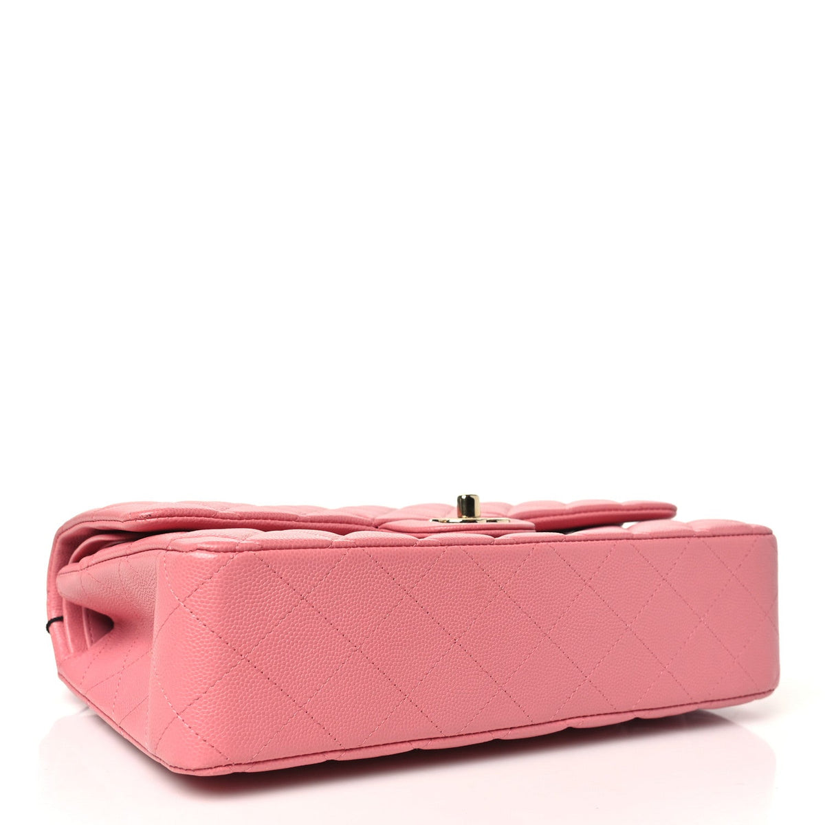 Caviar Quilted Medium Double Flap Pink At My store