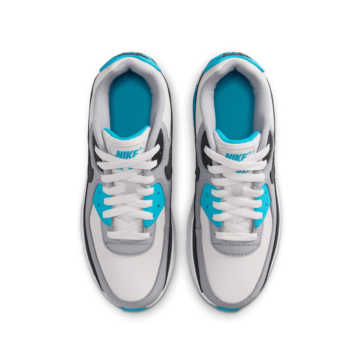 Big Kidsâ€?Nike Air Max 90 LTR "Platinum Tint Blue Lightning"