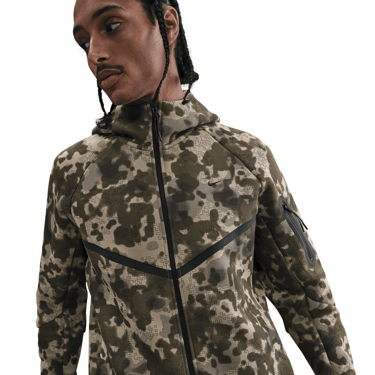 Men's Nike Tech  Full-Zip Fleece Camo Windrunner Jackets