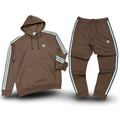 New Arrival Adidas Originals Men 3-STRIPES HOODY SWEATSUIT-PRELOVED BROWN