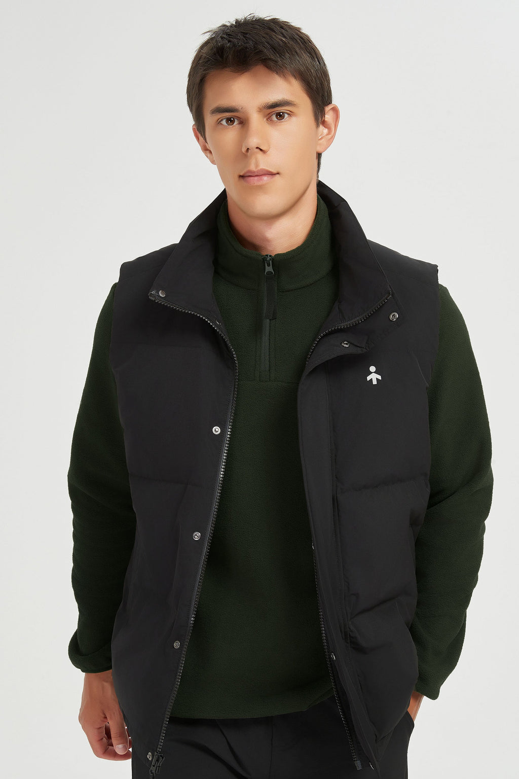 Hot-Sale Zip Up Stand Collar Down Vest