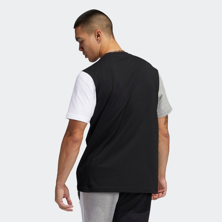 New Arrival Adidas Original 3-TREFOIL T-SHIRT TEE Men - BLACK /MEDIUM GREY