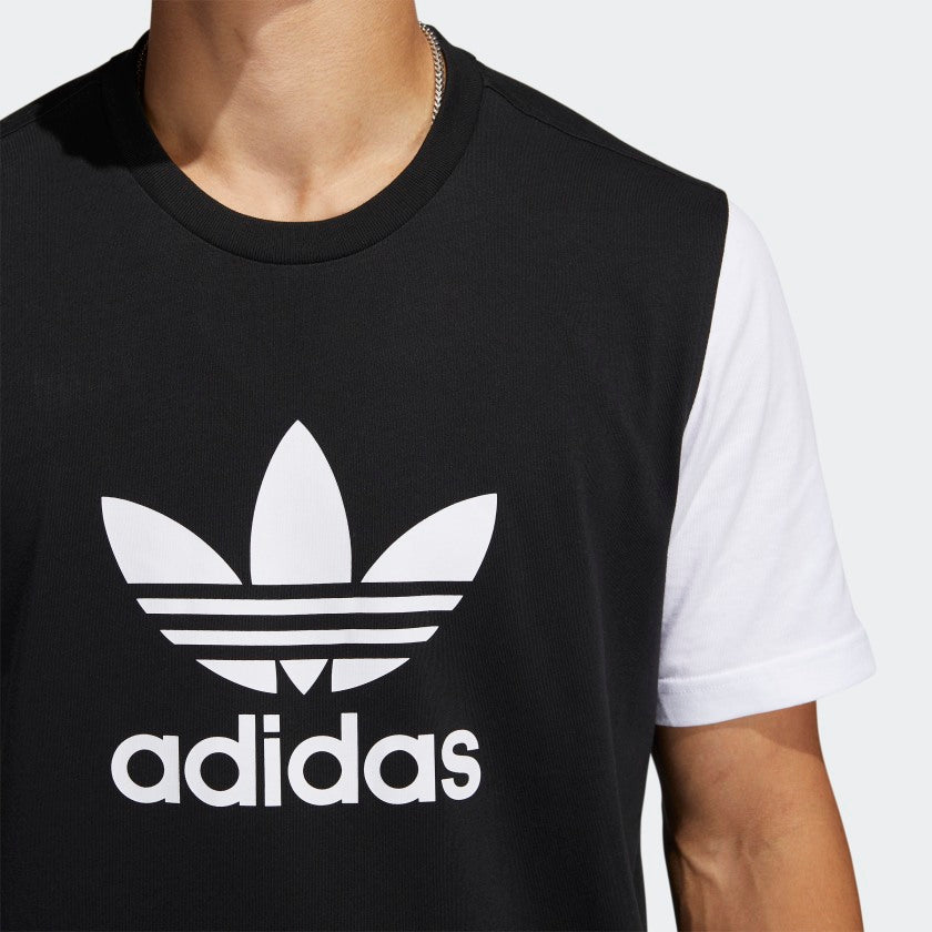 New Arrival Adidas Original 3-TREFOIL T-SHIRT TEE Men - BLACK /MEDIUM GREY