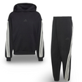 New Arrival Adidas Originals Men M AK 3-STRIPES OH HOODY SWEATSUIT-BLACK /OFF WHITE