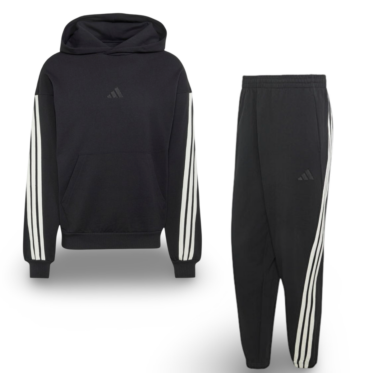 New Arrival Adidas Originals Men M AK 3-STRIPES OH HOODY SWEATSUIT-BLACK /OFF WHITE