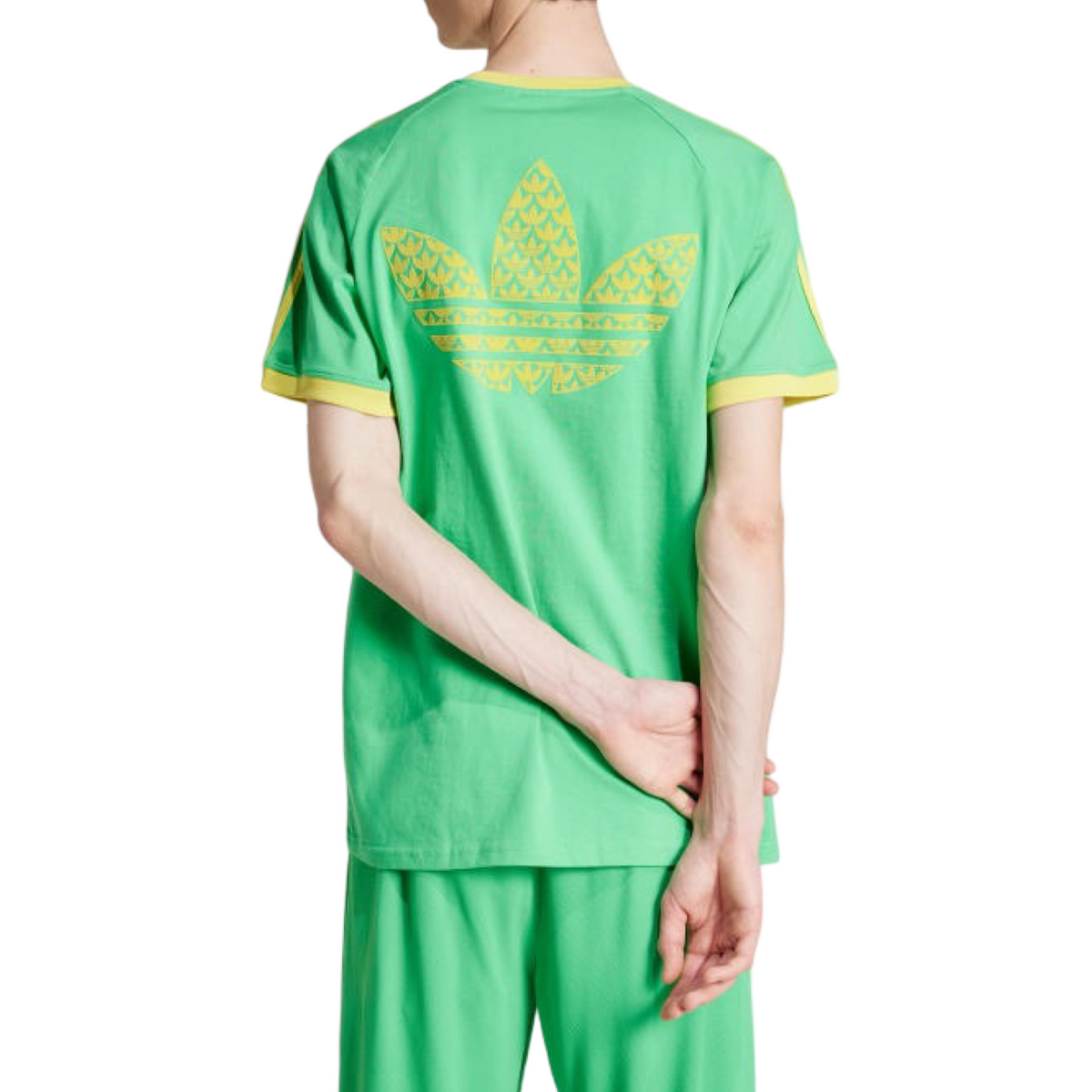 New Arrival Adidas Original  Q2 MONOGRAM CAL 3-STRIPES  TEE Men -ENERGY GREEN