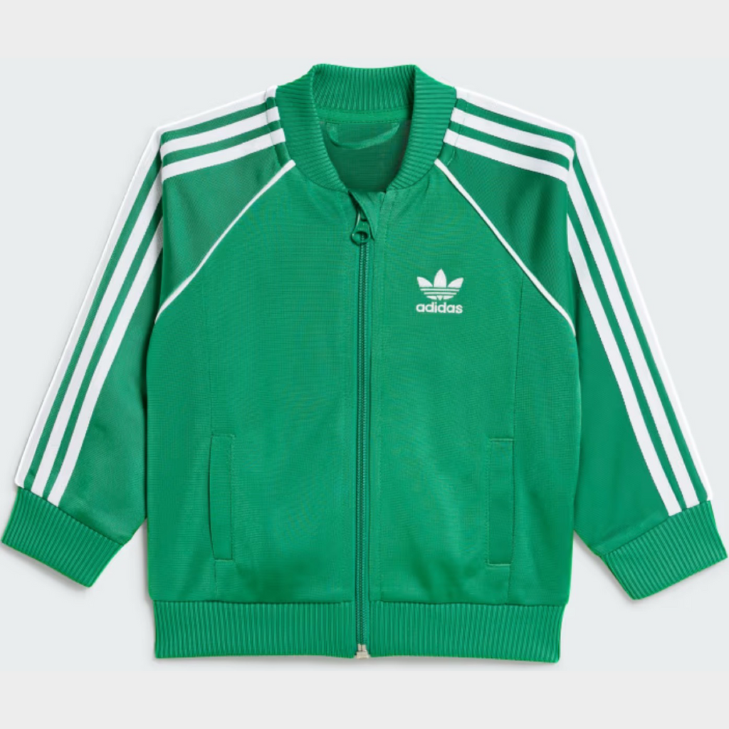 New Arrival ADIDAS ORIGINAL SUPERSTAR TRACKSUIT TODDLER- Kid's - GREEN WHITE