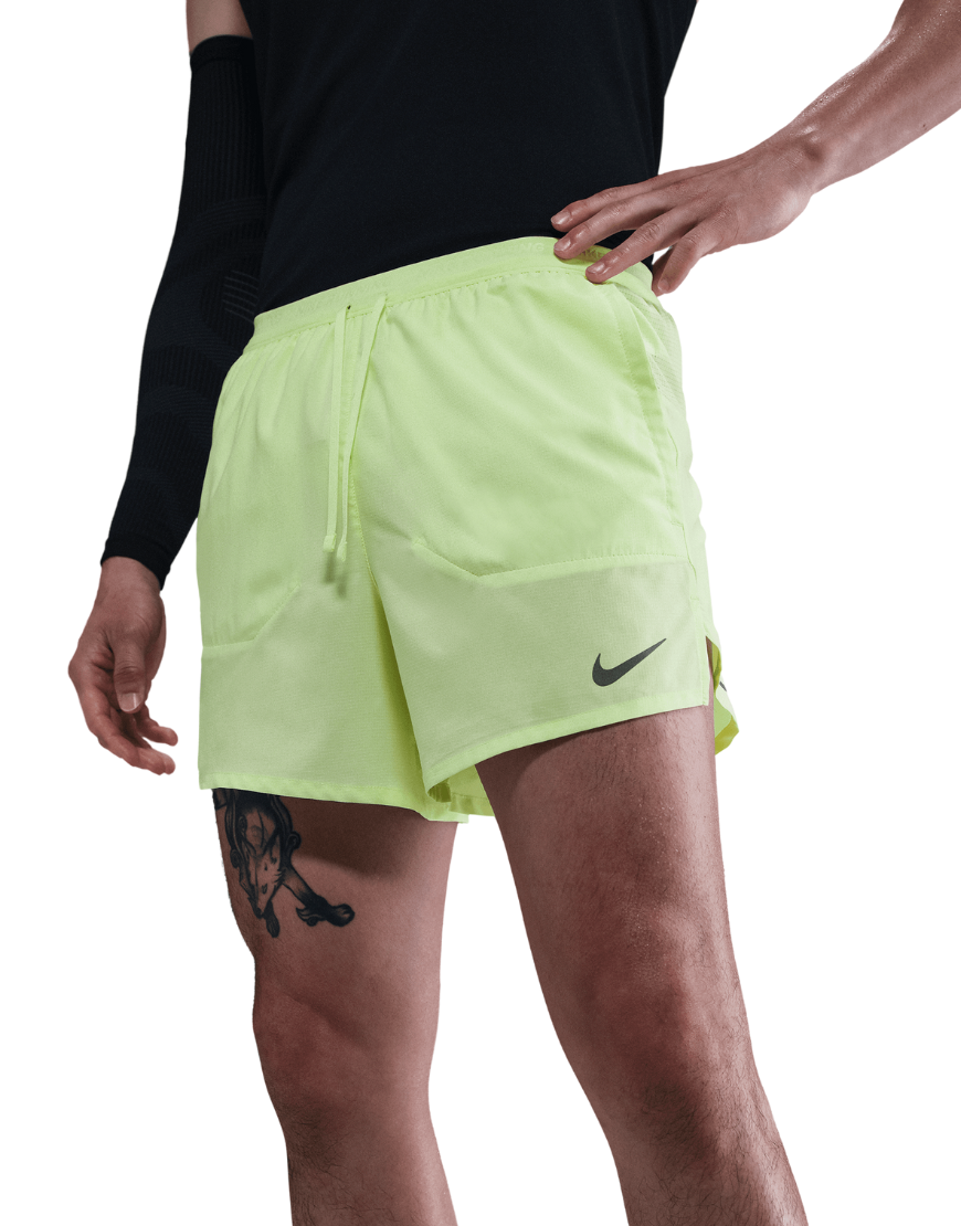 Top Seller Men's Dri-FIT Stride 5" Brief-Lined Running Shorts :Barely Volt | Reflective Silver