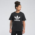 New Arrival Adidas Original 3-TREFOIL T-SHIRT TEE Men - BLACK WHITE