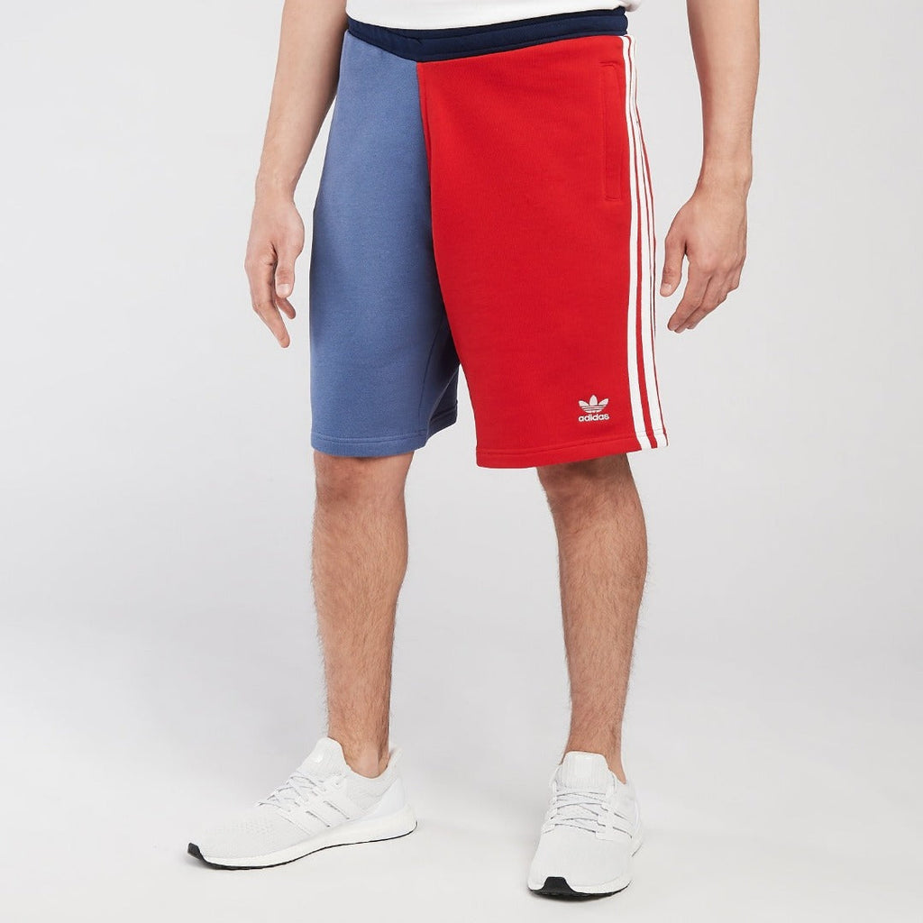 New Arrival Adidas Original 3 STRIPE SHORT Men -SCARLET/CREW BLUE