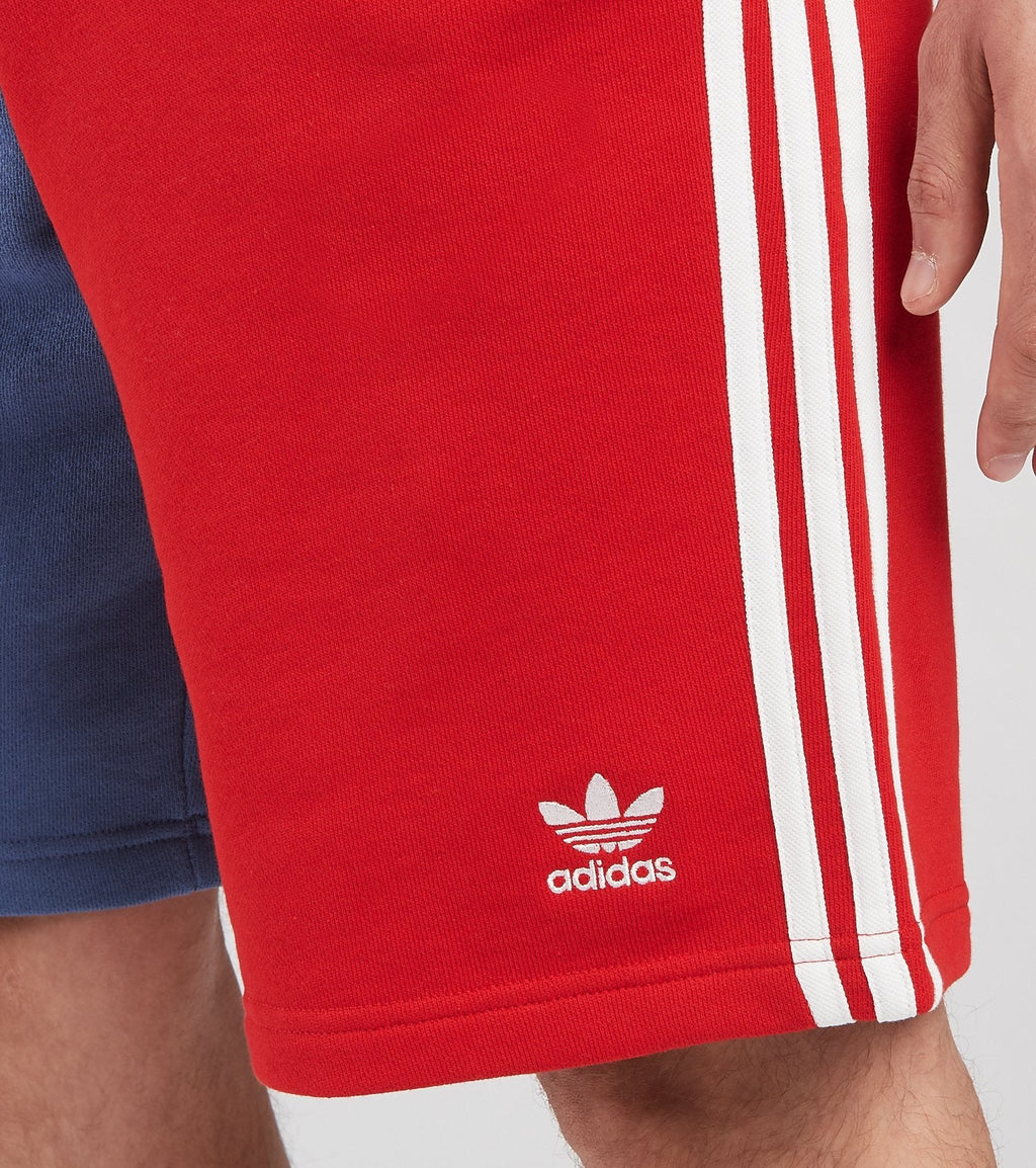 New Arrival Adidas Original 3 STRIPE SHORT Men -SCARLET/CREW BLUE