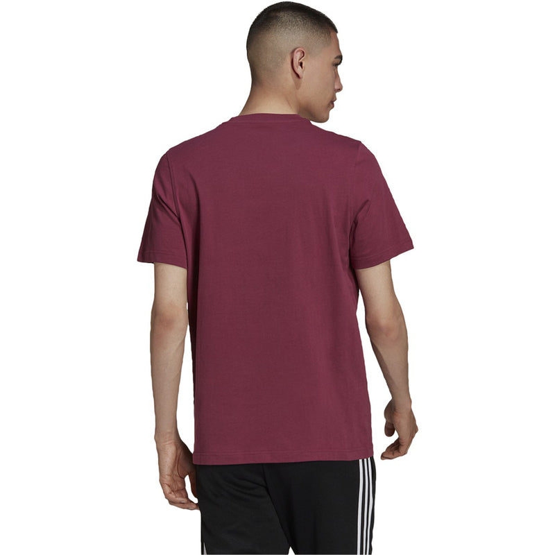 New Arrival Adidas Original 3-TREFOIL T-SHIRT TEE Men -VICTORY CRIMSON/WHITE