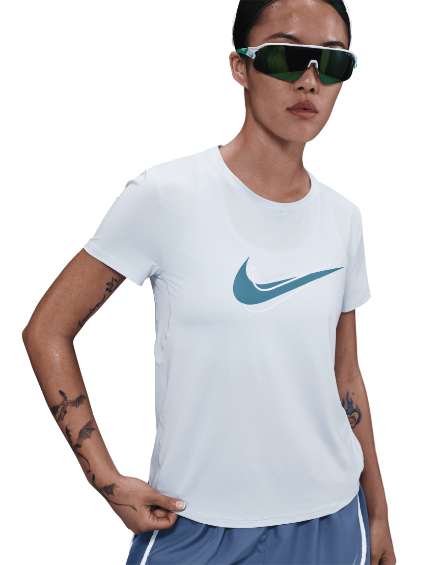Top Seller Women's One Swoosh Dri-FIT Short-Sleeve Running Top :Blue Tint