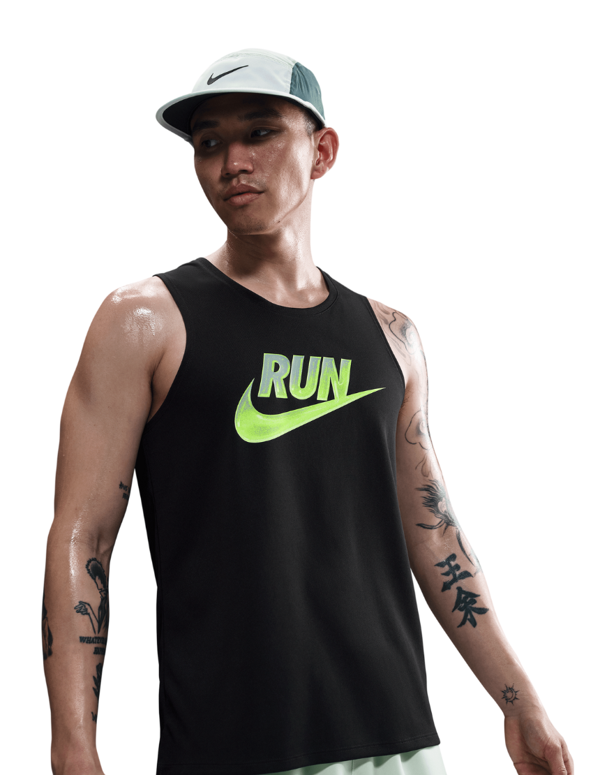 Top Seller Men's Dri-FIT Miler Run Energy Tank Top :Black