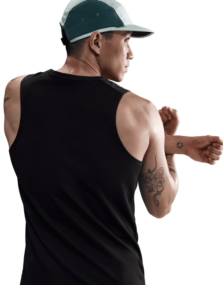 Top Seller Men's Dri-FIT Miler Run Energy Tank Top :Black