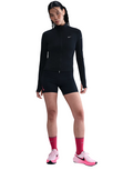 Top Seller Women's Dri-FIT AeroSwift Running Shorts: Black/Aster Pink/Green Shock