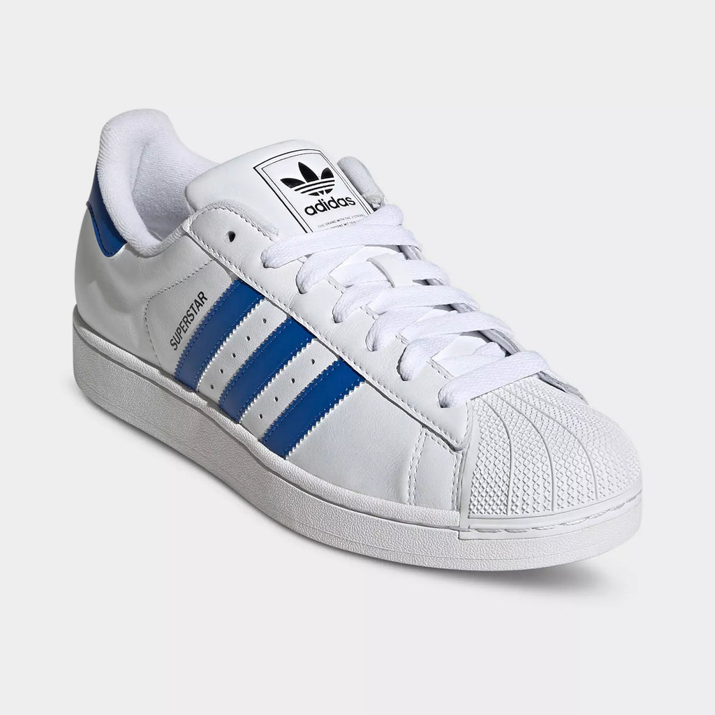 New Arrival Adidas Original SUPERSTAR II Men -WHITE/ROYAL BLUE/BLACK