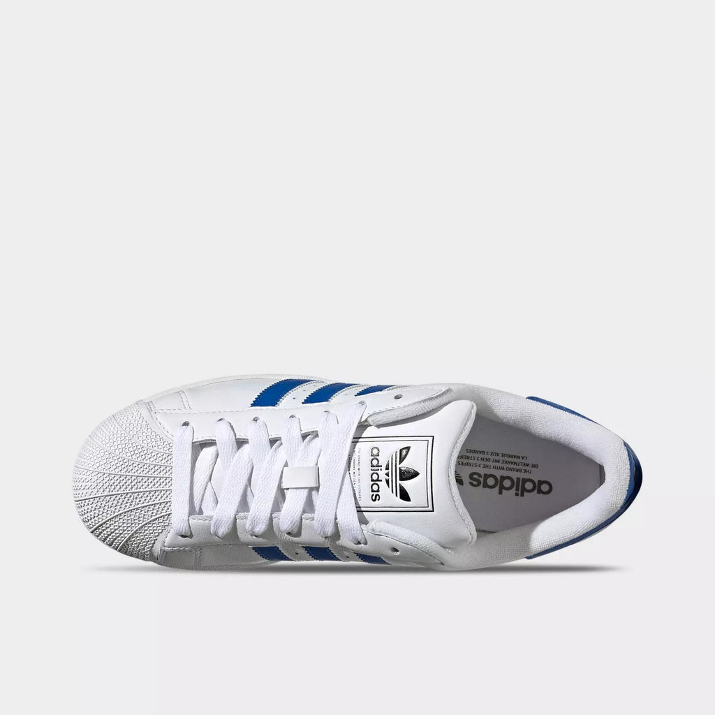 New Arrival Adidas Original SUPERSTAR II Men -WHITE/ROYAL BLUE/BLACK