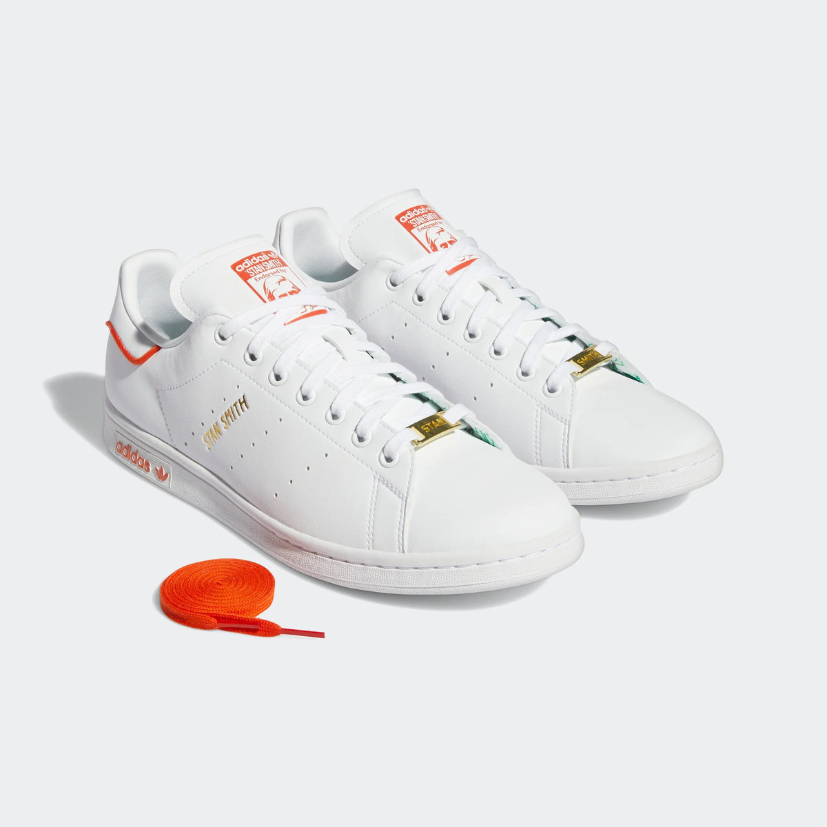 New Arrival Adidas Original STAN SMITH Men - FTWWTH/GREEN/ORANGE
