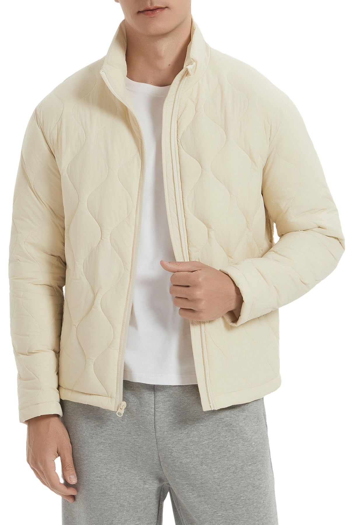 Hot-Sale Lightweight Quilted Down Bomber Jackets Full Zip