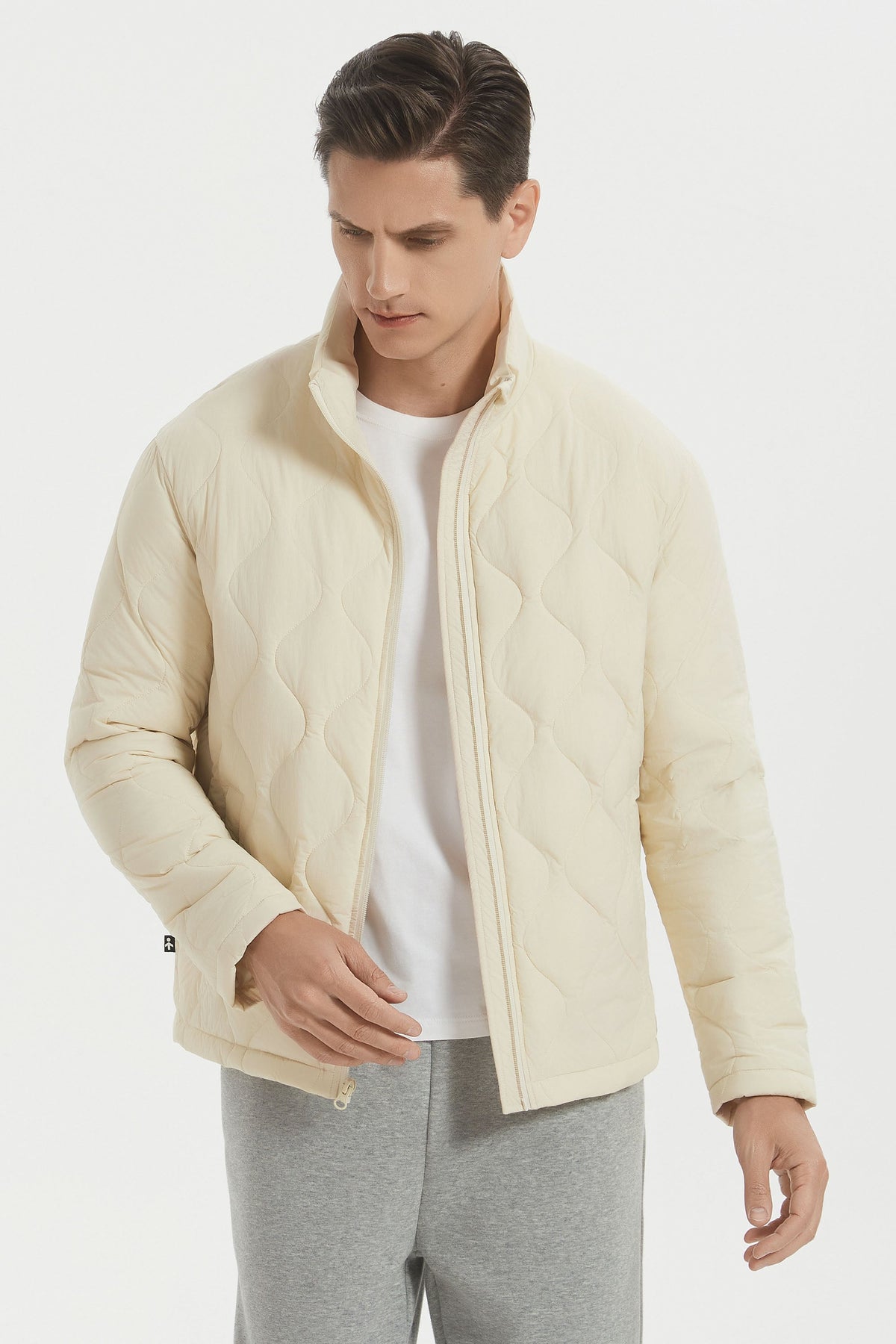 Hot-Sale Lightweight Quilted Down Bomber Jackets Full Zip