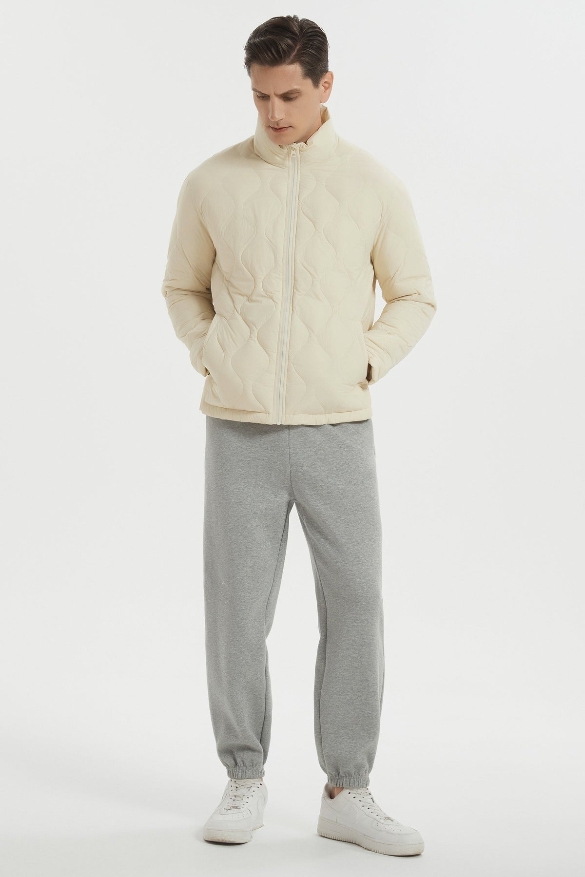 Hot-Sale Lightweight Quilted Down Bomber Jackets Full Zip