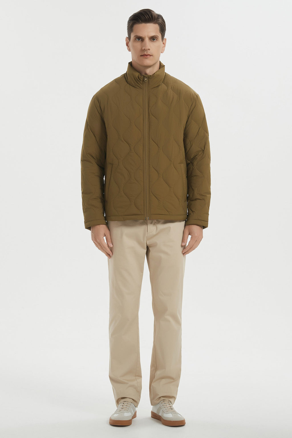 Hot-Sale Lightweight Quilted Down Bomber Jackets Full Zip