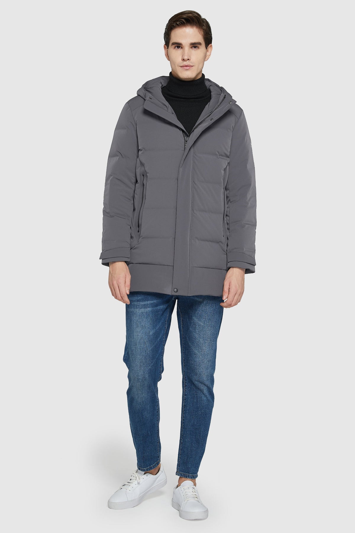 Hot-Sale Double Snap Thickened Down Jacket
