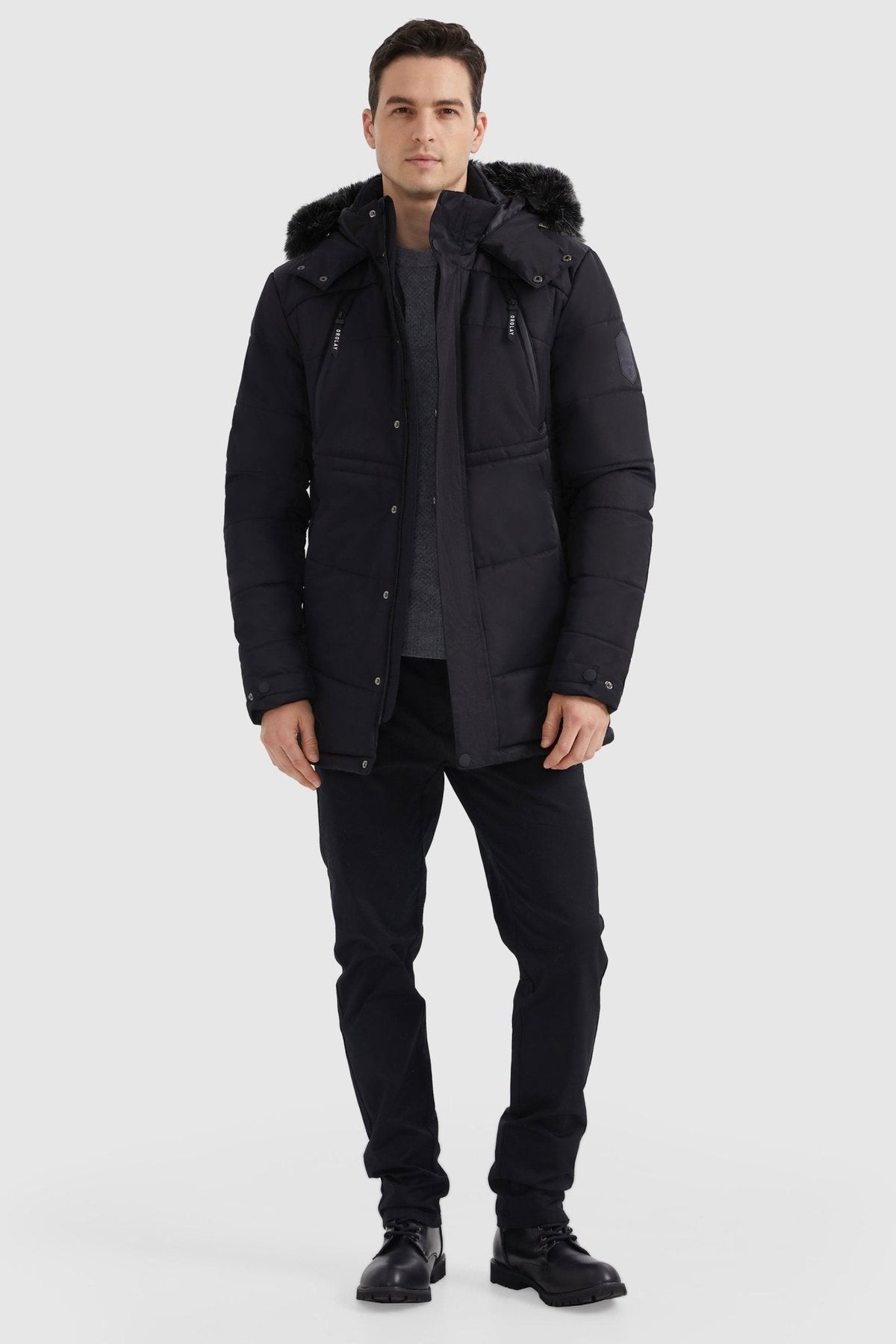 Hot-Sale Hooded Mountain Parka with Faux Fur