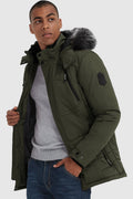 Hot-Sale Hooded Mountain Parka with Faux Fur