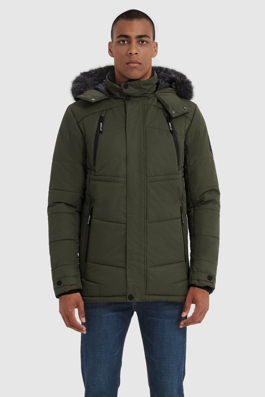 Hot-Sale Hooded Mountain Parka with Faux Fur
