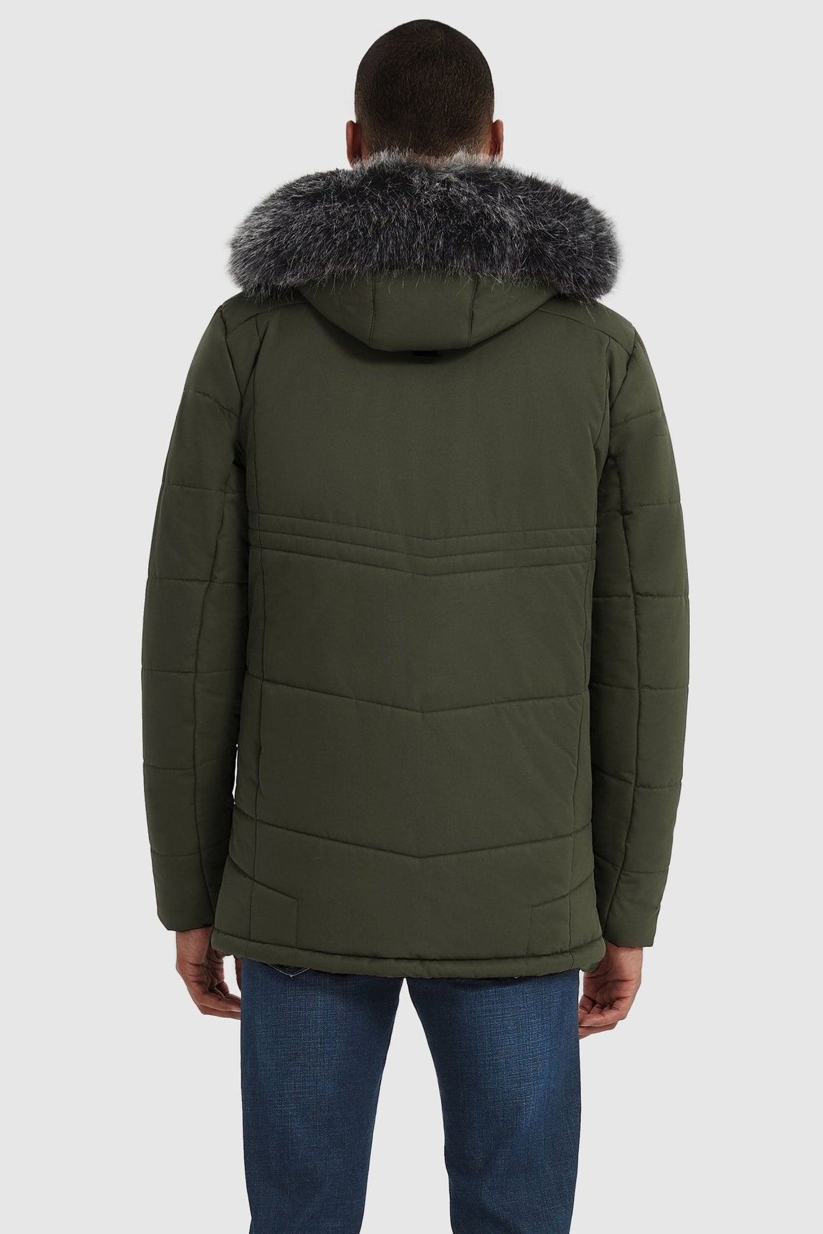 Hot-Sale Hooded Mountain Parka with Faux Fur