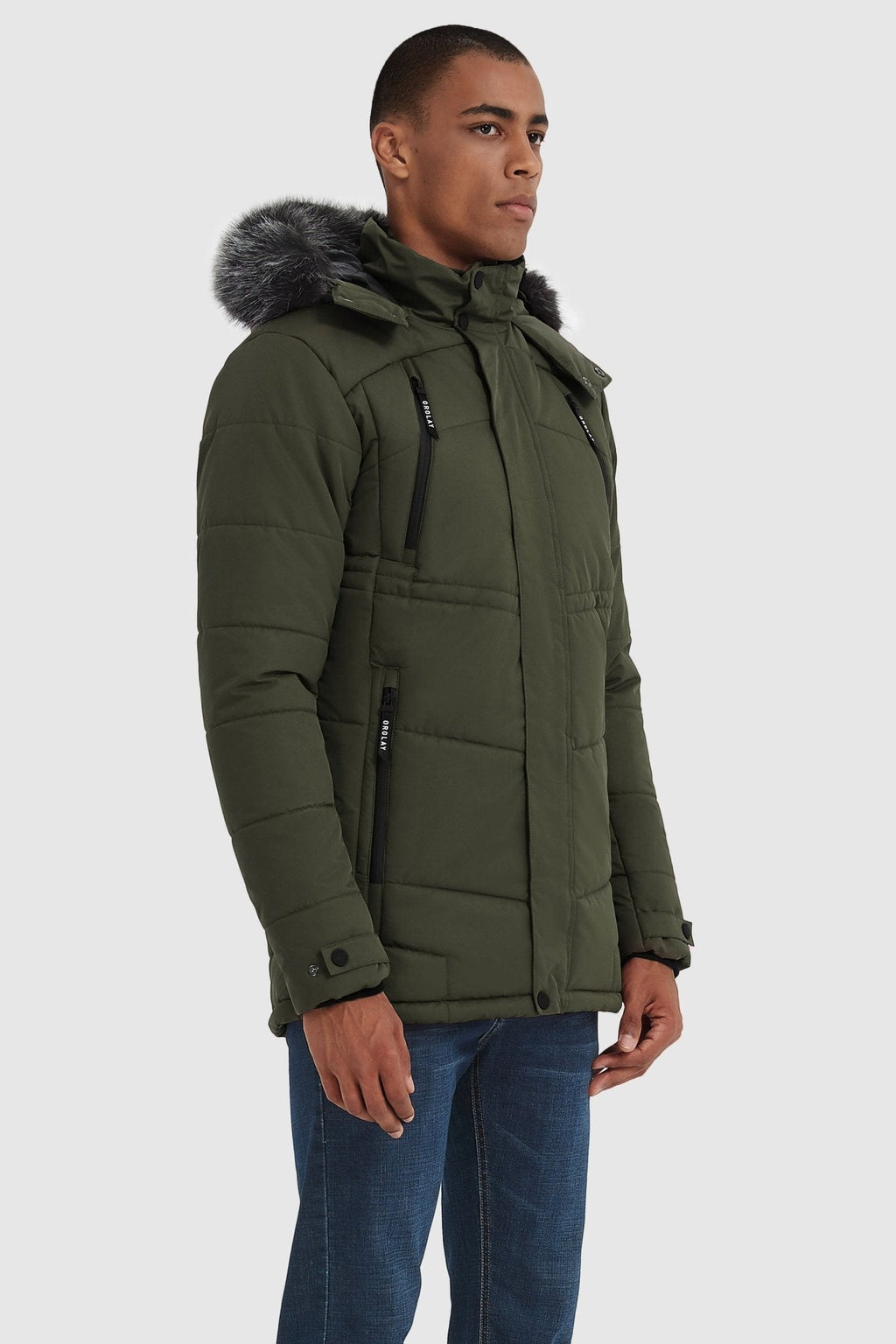 Hot-Sale Hooded Mountain Parka with Faux Fur
