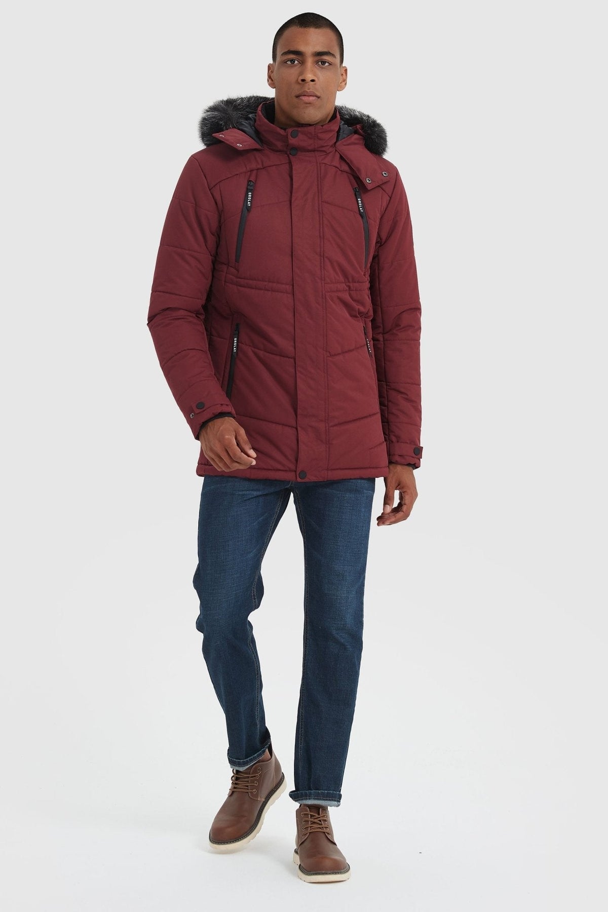 Hot-Sale Hooded Mountain Parka with Faux Fur