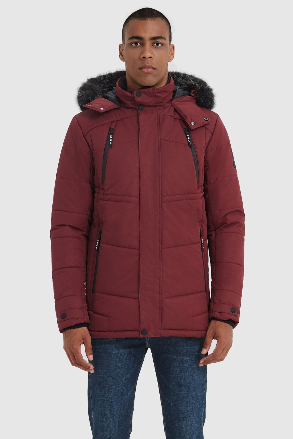 Hot-Sale Hooded Mountain Parka with Faux Fur