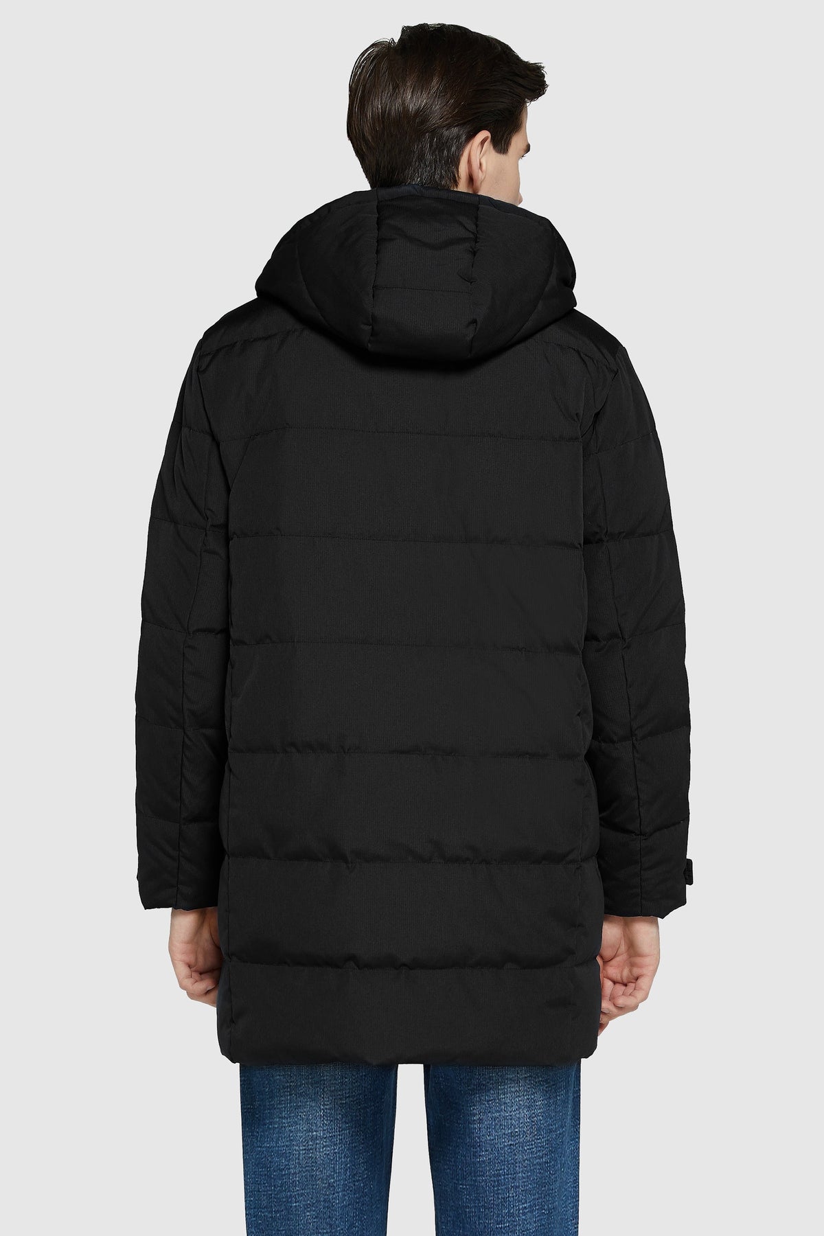 Hot-Sale Mid-Length Warm Hooded Puffer Down Jacket