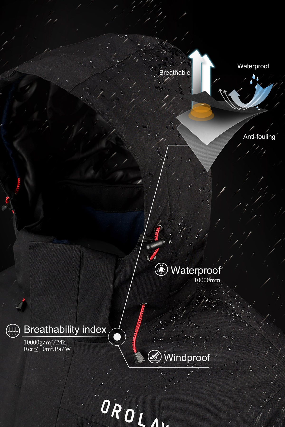 Hot-Sale Mountain Waterproof Ski Jacket