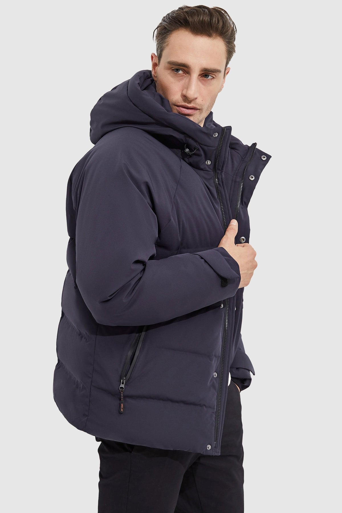 Hot-Sale Winter Hood Ribbed Cuff Down Jacket