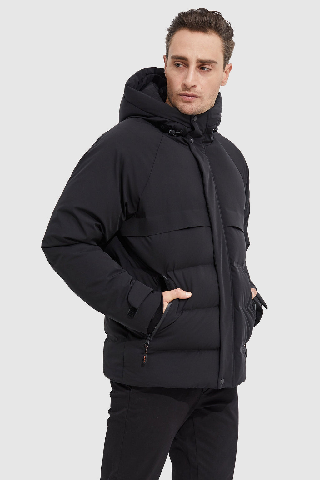 Hot-Sale Winter Hood Ribbed Cuff Down Jacket