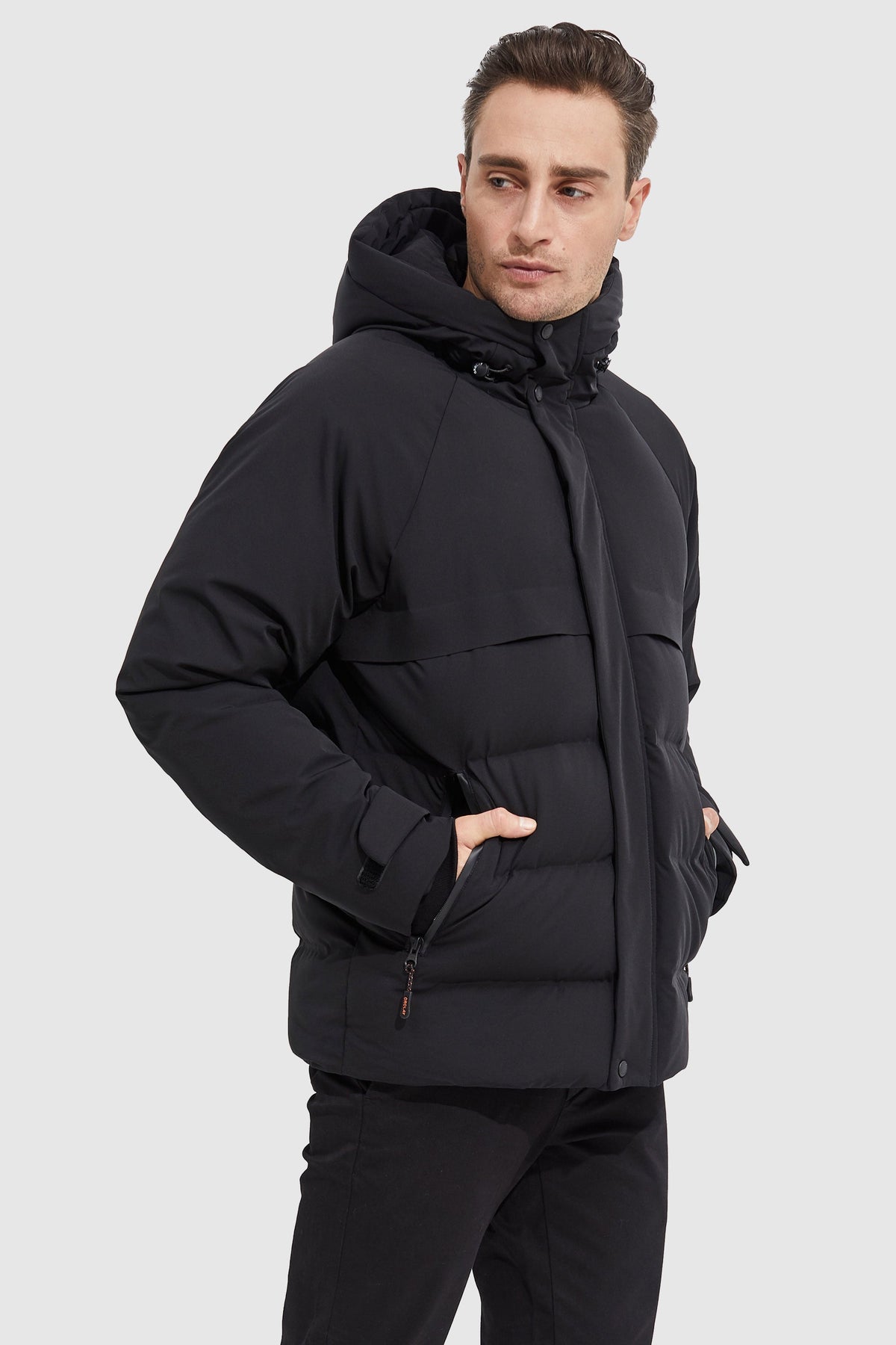 Hot-Sale Winter Hood Ribbed Cuff Down Jacket