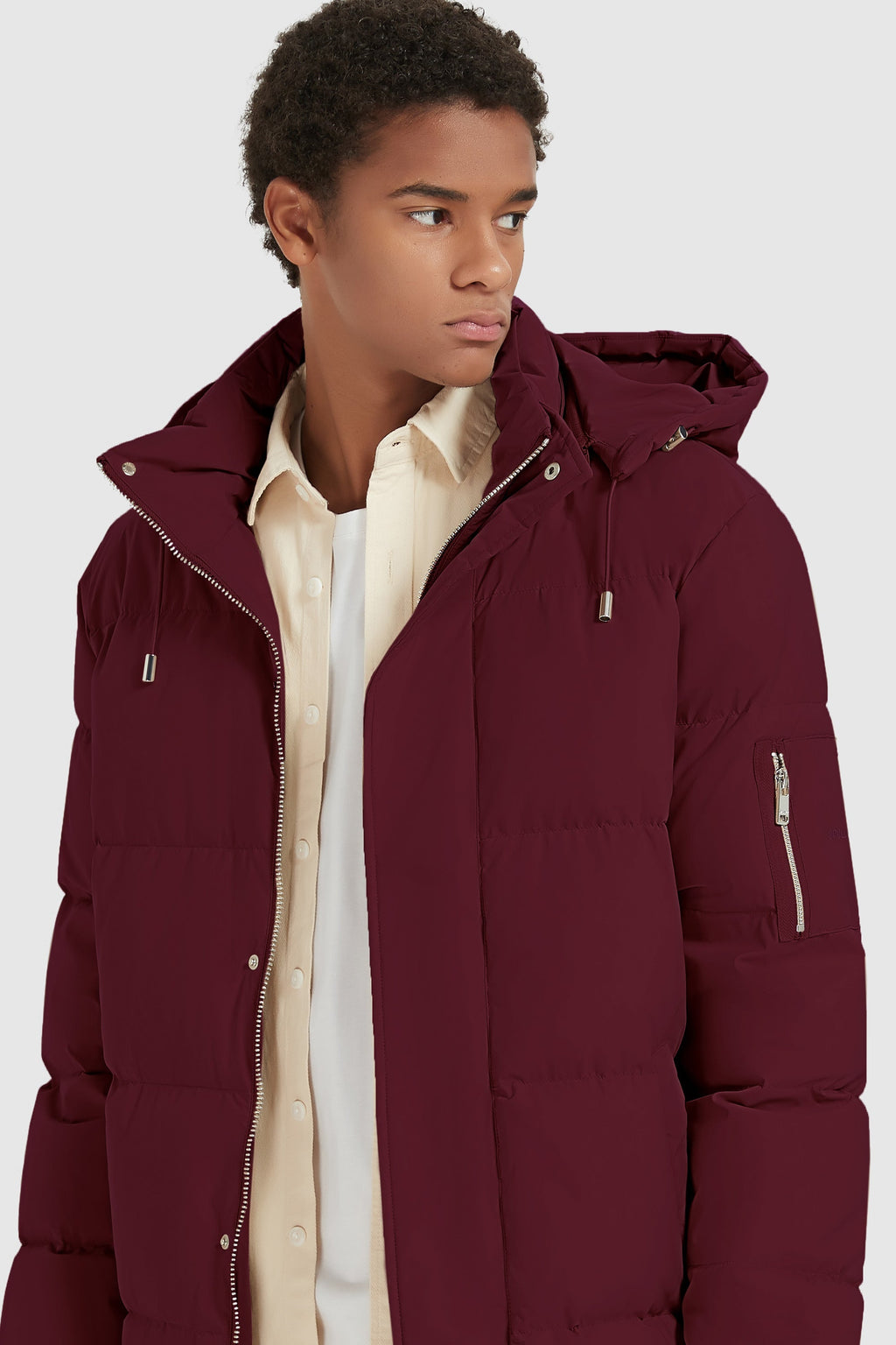 Hot-Sale Zip Up Snap Button Thickened Down Jacket
