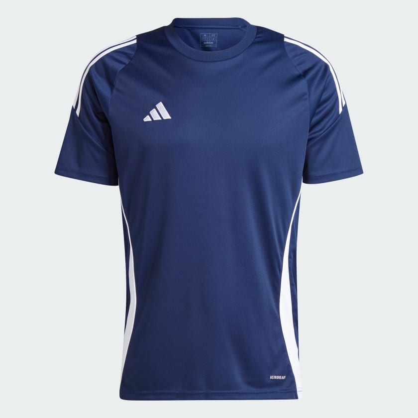 New Arrival Adidas Original TIRO24 FOOTBALL -SOCCER JERSEY Men -TENA BLUE /WHITE