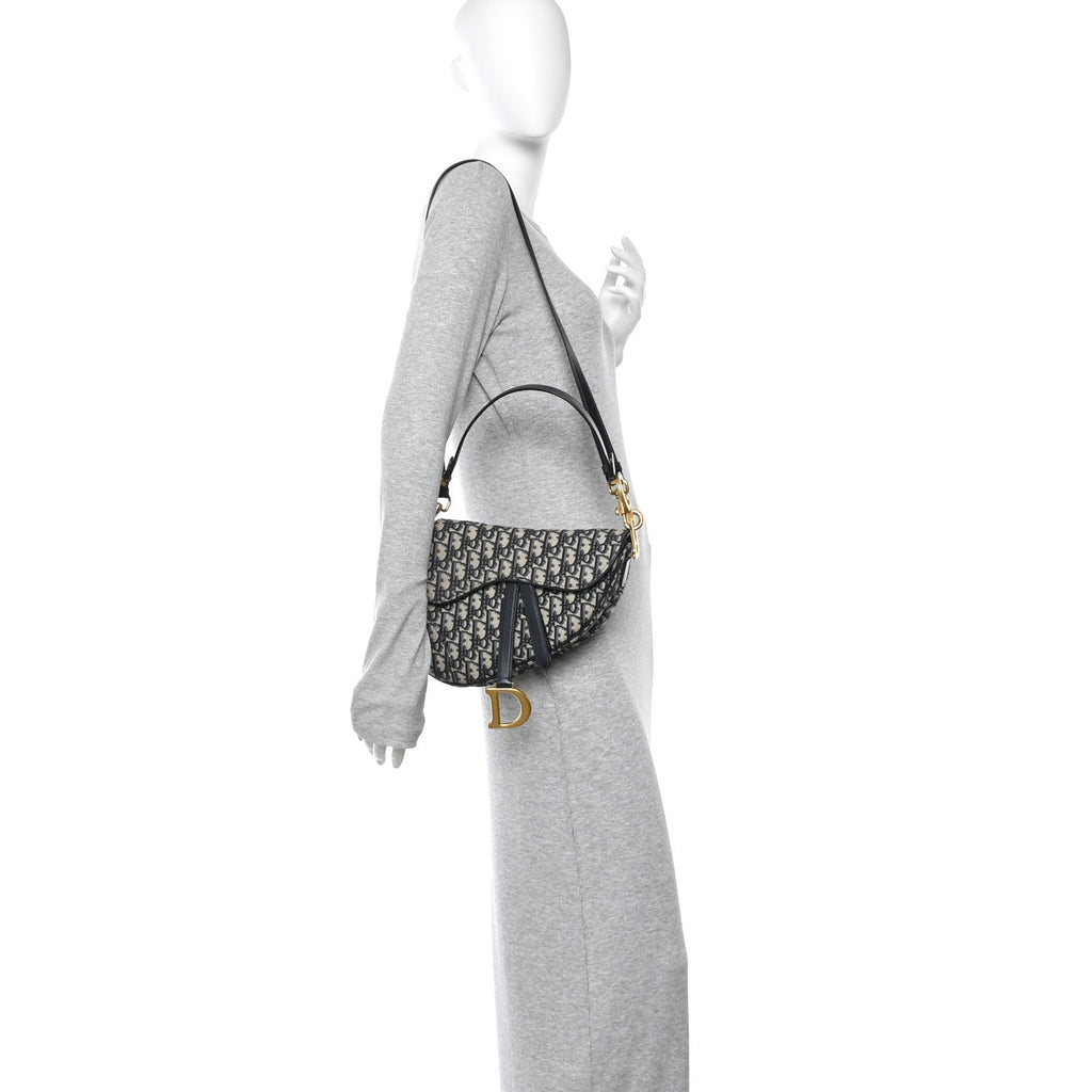 Oblique Saddle Bag With Strap Blue AT My store
