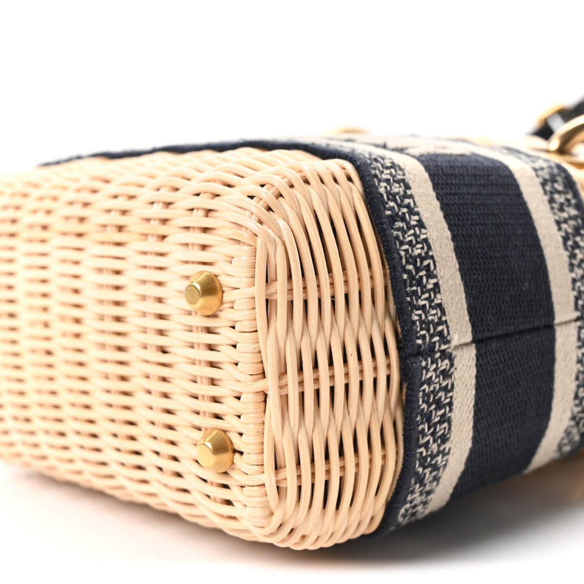 Wicker Oblique Mini Lady Dior Bag Blue AT My store