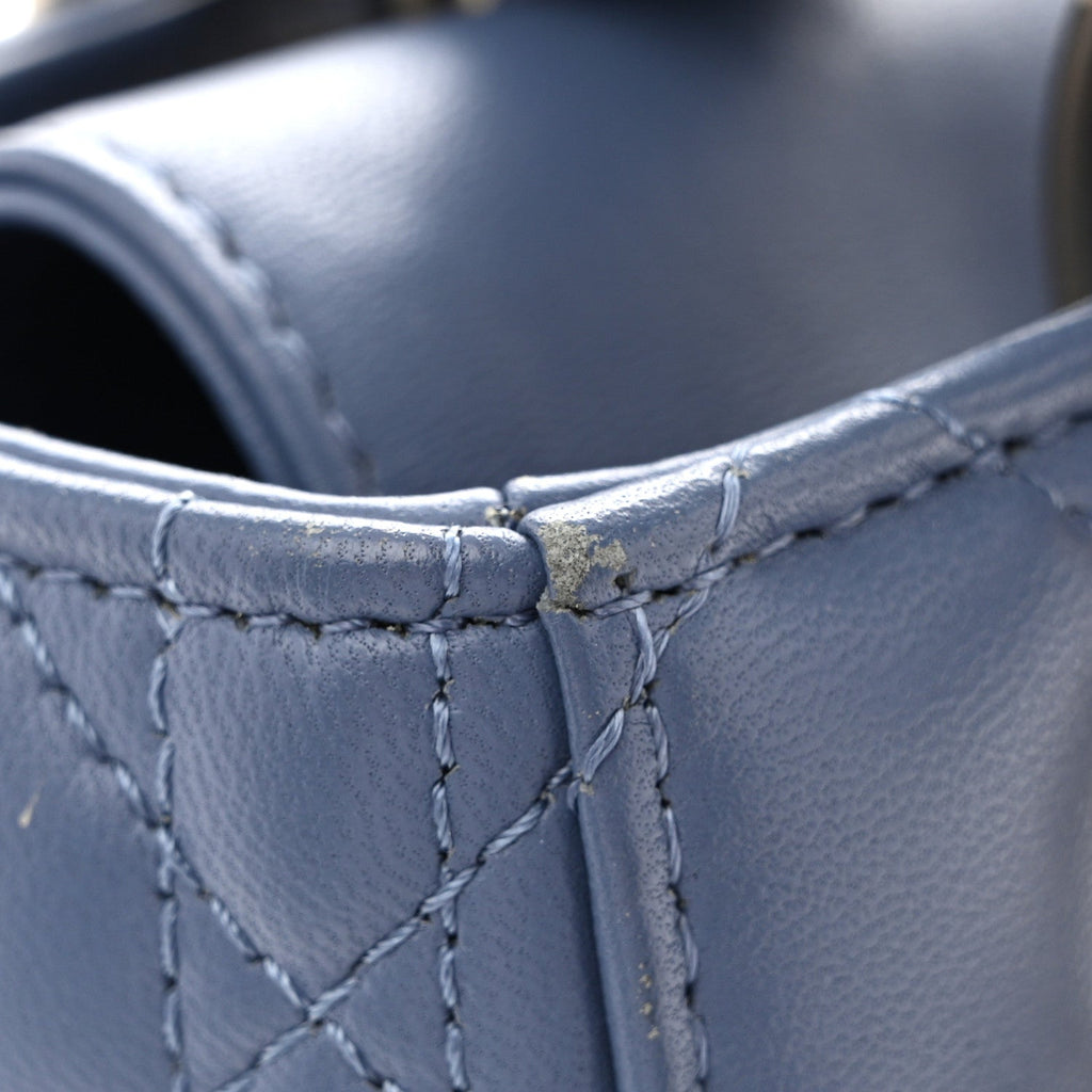 Lambskin Cannage Small My ABCDior Lady Dior Denim Blue AT My store