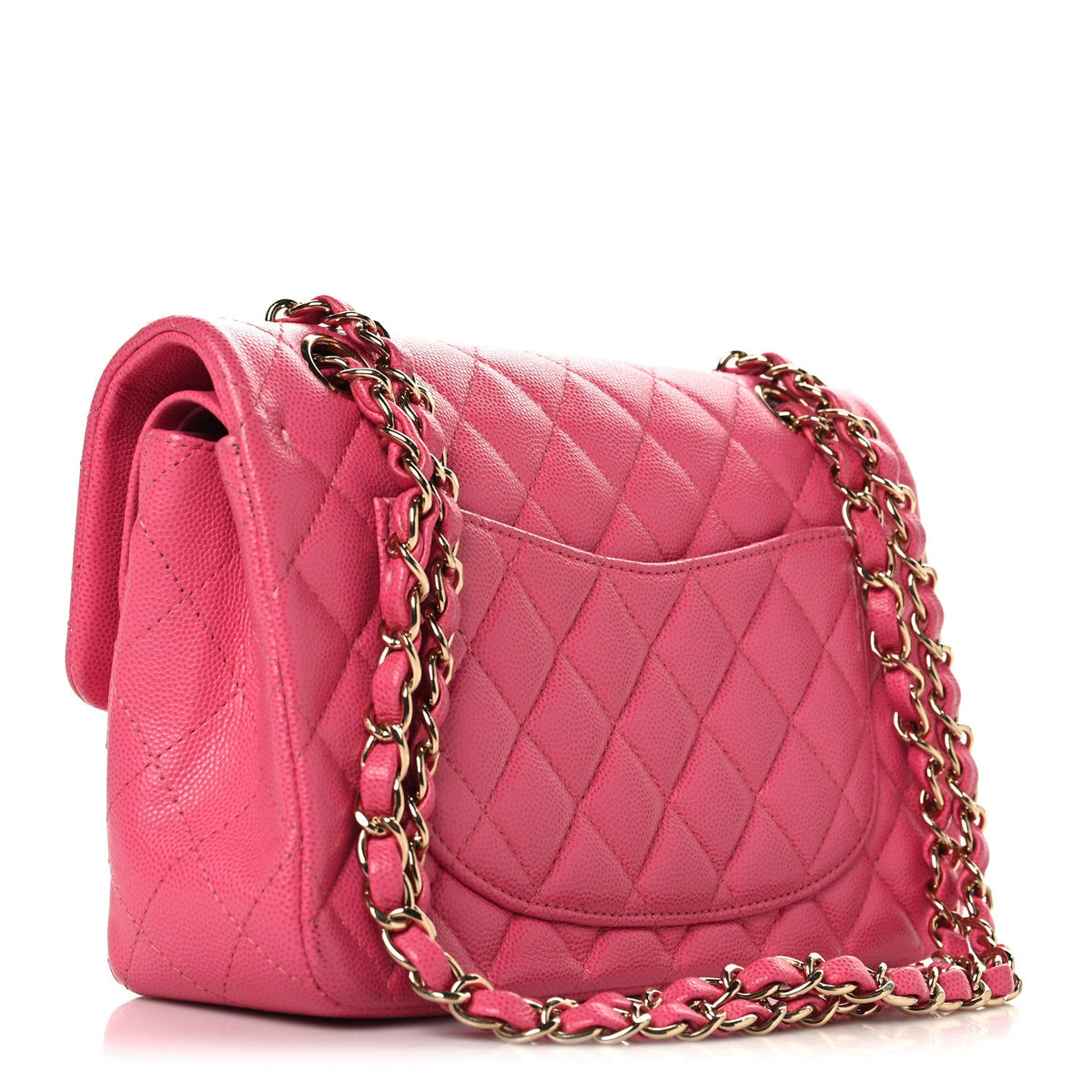 Caviar Quilted Small Double Flap Pink At My store