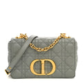 Calfskin Cannage Small Caro Bag Grey AT My store